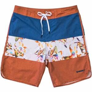 NEW HOOEY youth classic board shorts in floral orange blue
